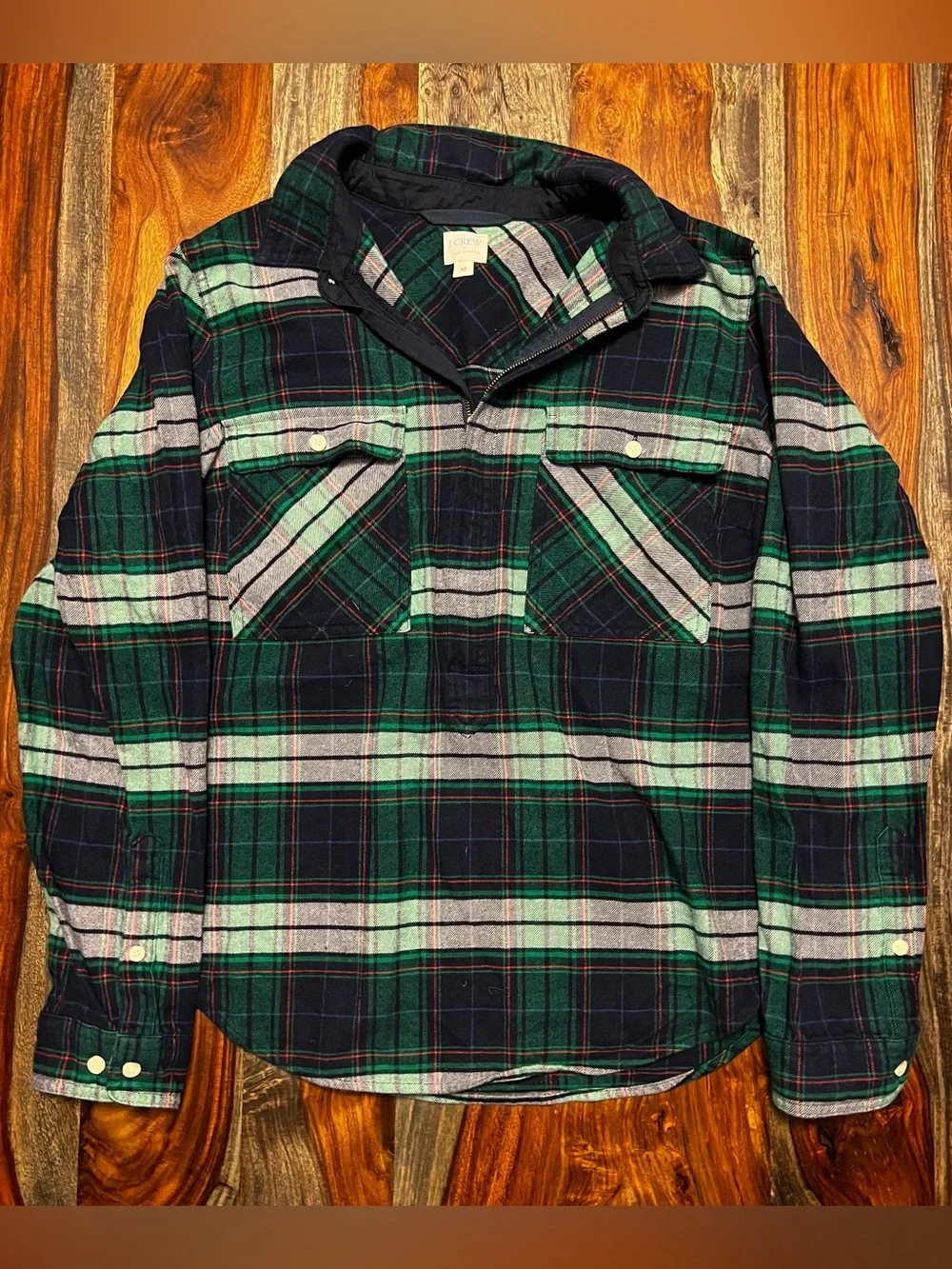 J. Crew Zip up Flannel